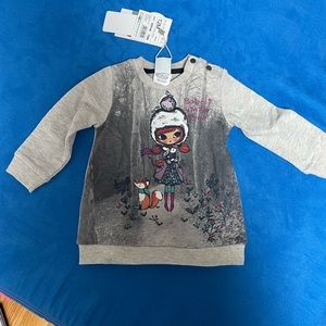 Boboli baby girl winter dress 12 mon
